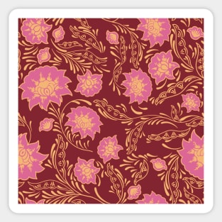 flower pattern red pink gold golden yellow orange aesthetic Sticker